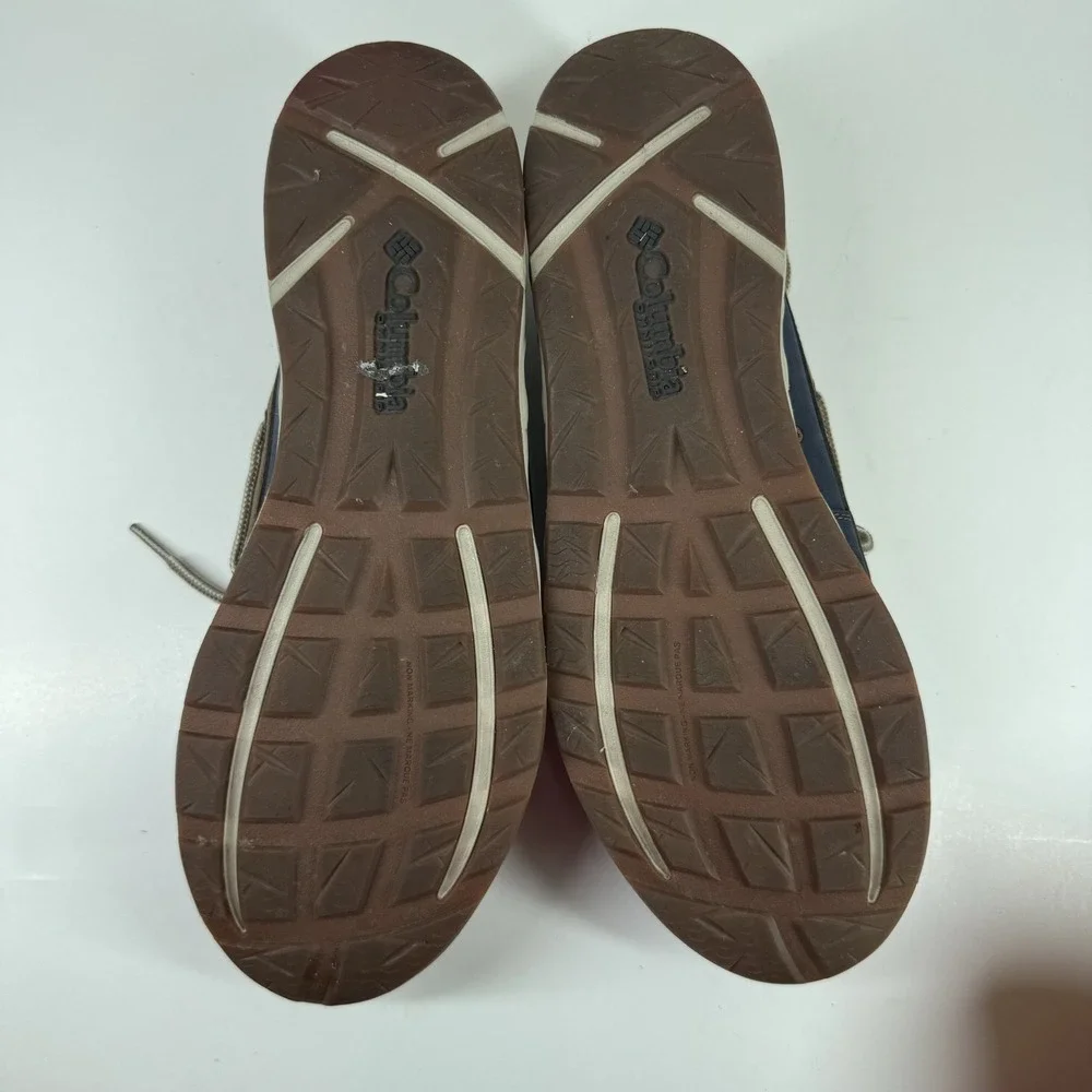 Columbia PFG Bonehead Vent Men's US 14 Navy Blue Leather Boat Shoes BM4438-464